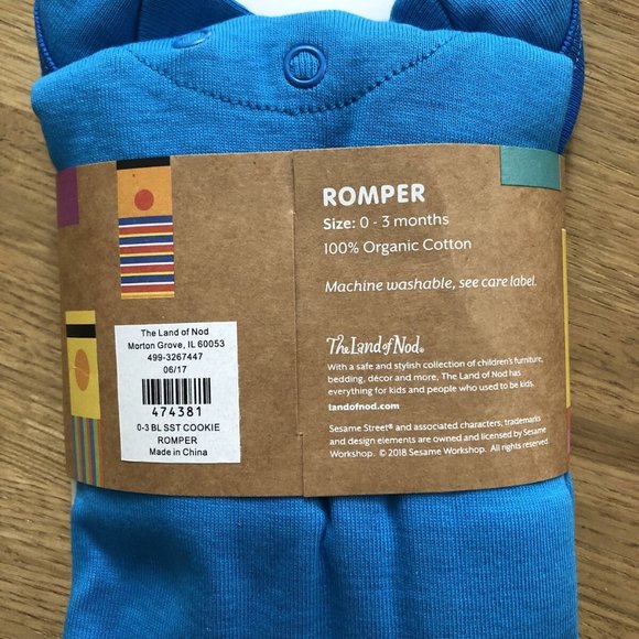 Crate & Kids The Land of Nod Cookie Monster Romper - Picture 2 of 2